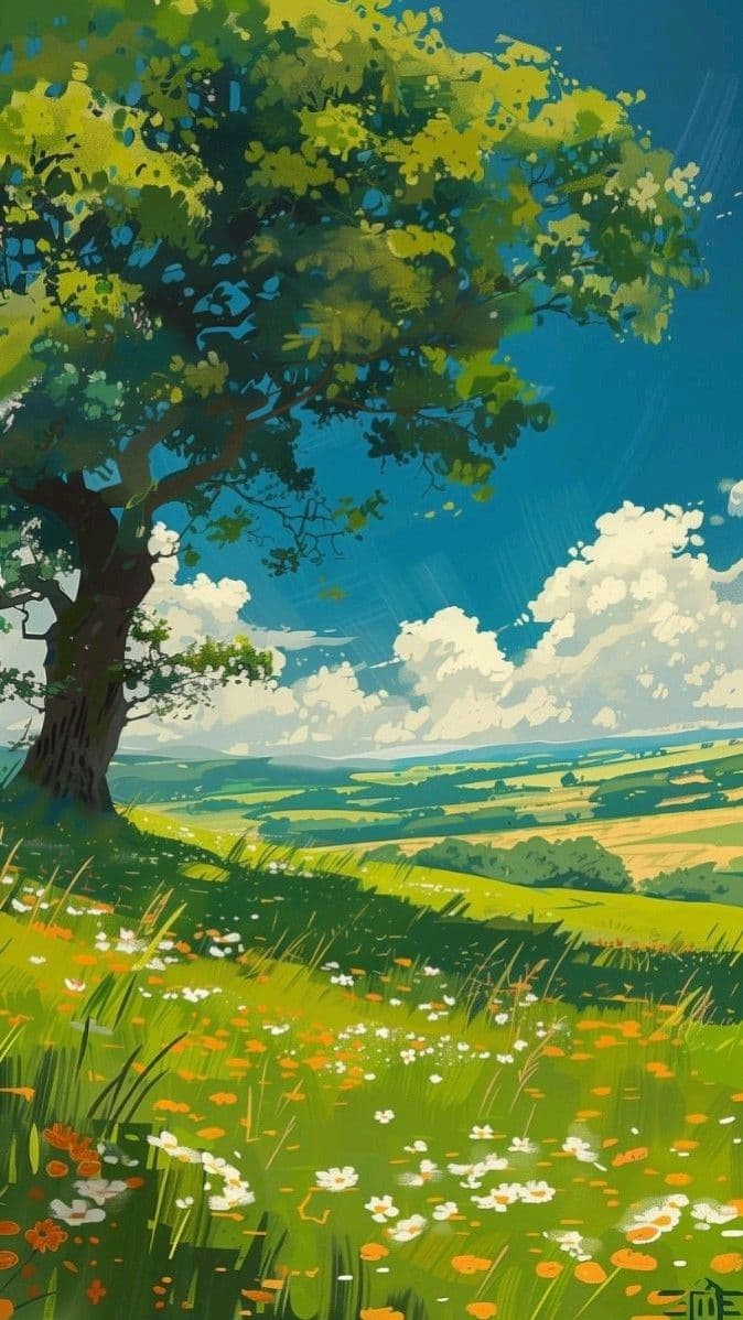 Spirits flying over forest